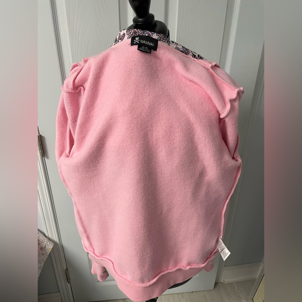 Tokidoki Pink Hoodie Sweatshirt Floral Quartz Small Donutella Unicorno Used - Picture 8 of 16